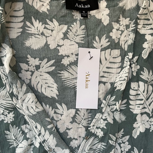 Aakaa Sage Floral Kimono Romper - Picture 5 of 6